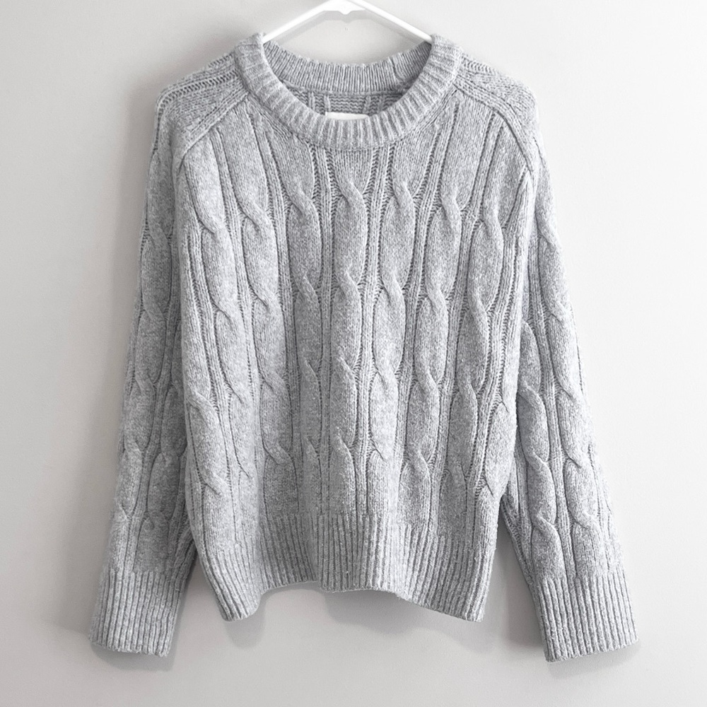 Abercrombie Chunky Cable Knit Crew Sweater
